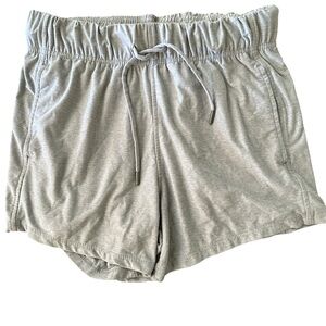 NWOT-Athletic Works Junior Girls Gray drawstring Elastic Waist Activewear Shorts